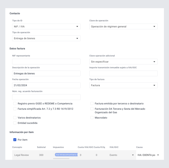 2. Ventas Intracomunitarias
