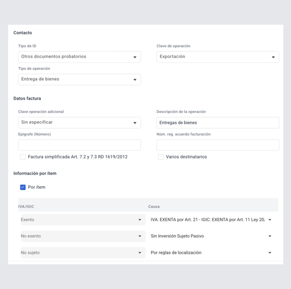 3. Ventas fuera de la UE (exportaciones) 